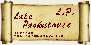 Lale Paskulović vizit kartica